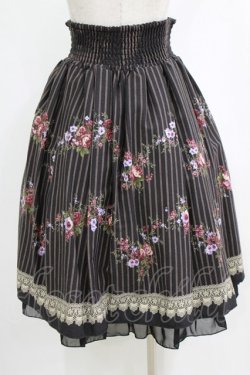 画像3: axes femme / レジメ花柄スカート M ブラック H-26-02-14-022-AX-SK-NS-ZH