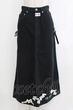 画像1: PINK HOUSE / ワッペンスカート Free ブラック H-26-02-15-027-LO-SK-NS-ZH