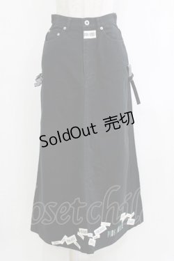 画像1: PINK HOUSE / ワッペンスカート Free ブラック H-26-02-15-027-LO-SK-NS-ZH