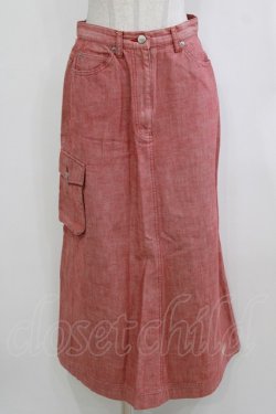 画像1: PINK HOUSE / ワッペンスカート Free レッド H-26-02-15-029-LO-SK-NS-ZH