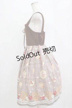 画像2: axes femme POETIQUE / アップルパイレースアップワンピース M ブラウン H-26-02-15-003-AX-OP-NS-ZH