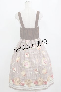 画像3: axes femme POETIQUE / アップルパイレースアップワンピース M ブラウン H-26-02-15-003-AX-OP-NS-ZH