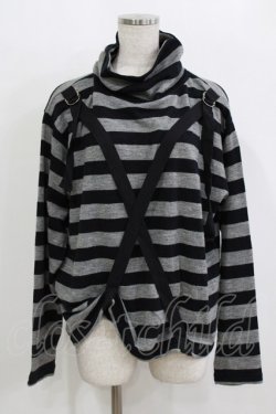 画像1: EATME / ボーダーニット Free グレー/ブラック H-26-02-15-041-LO-TO-NS-ZH