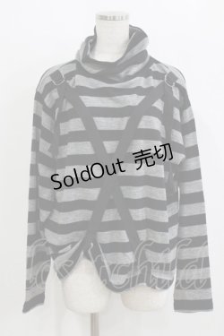 画像1: EATME / ボーダーニット Free グレー/ブラック H-26-02-15-041-LO-TO-NS-ZH