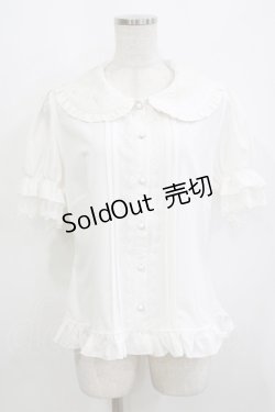 画像1: Lolitime（海外ロリータブランド） / 刺繍衿ブラウス XL オフ H-26-02-15-044-GO-BL-NS-ZH
