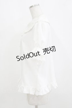 画像2: Lolitime（海外ロリータブランド） / 刺繍衿ブラウス XL オフ H-26-02-15-044-GO-BL-NS-ZH