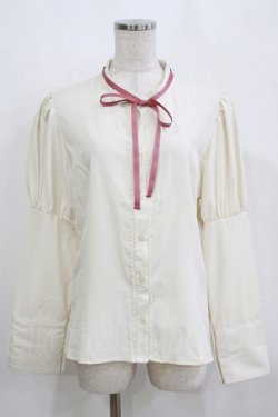 画像1: Kurumi Collaboration / KRデシンジゴスリブラウス LL 生成り H-26-02-15-047-GO-BL-NS-ZH