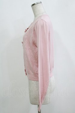 画像2: m petit by misako / AM*ハート透かしニットカーディガン L ピンク H-26-02-15-048-LO-TO-NS-ZH