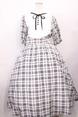 画像1: m petit by misako / チェックキリカエワンピース L オフ H-26-02-15-1001-LO-OP-NS-ZH