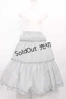 画像1: m petit by misako / NINA'S RVパニエスカート L ブラック/ブラックギンガムリバーシブル H-26-02-15-1006-LO-SK-NS-ZH