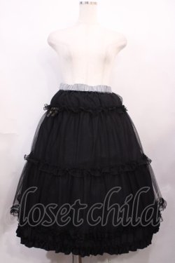 画像3: m petit by misako / NINA'S RVパニエスカート L ブラック/ブラックギンガムリバーシブル H-26-02-15-1006-LO-SK-NS-ZH