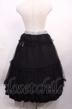 画像4: m petit by misako / NINA'S RVパニエスカート L ブラック/ブラックギンガムリバーシブル H-26-02-15-1006-LO-SK-NS-ZH