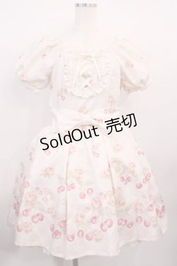 画像1: LIZ LISA / マイメロディコラボ第9弾 マイメロチェリー柄ワンピース Free オフ H-26-02-15-1010-LO-OP-NS-ZH