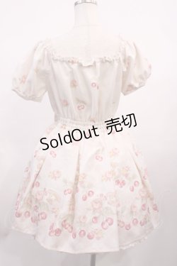 画像2: LIZ LISA / マイメロディコラボ第9弾 マイメロチェリー柄ワンピース Free オフ H-26-02-15-1010-LO-OP-NS-ZH