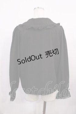 画像2: m petit by misako / AM マルエリフリルブラウス L ブラック H-26-02-15-1011-LO-BL-NS-ZH