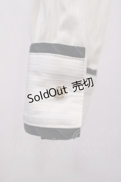 画像3: Amavel / ホルン付ストライプリボンタイブラウス Free オフ/グリーン H-26-02-15-1012-CA-BL-NS-ZH