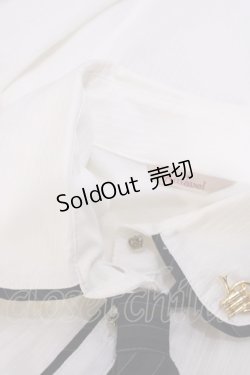 画像4: Amavel / ホルン付ストライプリボンタイブラウス Free オフ/グリーン H-26-02-15-1012-CA-BL-NS-ZH