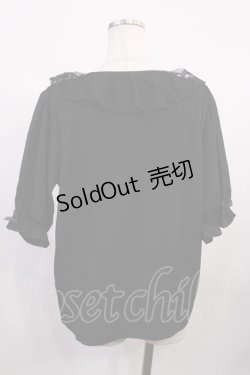 画像2: m petit by misako / MSKデシンレースエリブラウス LL ブラック H-26-02-15-1013-LO-BL-NS-ZH