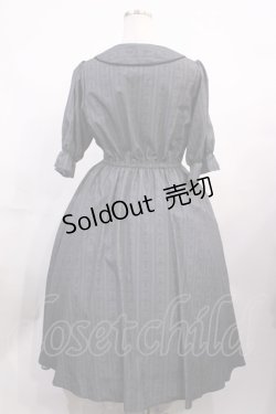 画像2: m petit by misako / MSKストライプフレアワンピース L グレー H-26-02-15-1002-LO-OP-NS-ZH