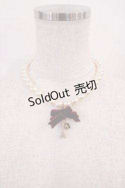 画像1: LIZ LISA / パールネックレス  ワイン H-26-02-15-1016-LO-AC-NS-ZH