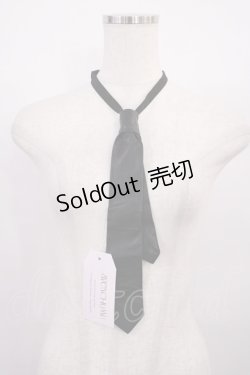 画像1: AVENCHUMU / leather necktie  ブラック H-26-02-15-1018-LO-ZA-NS-ZH