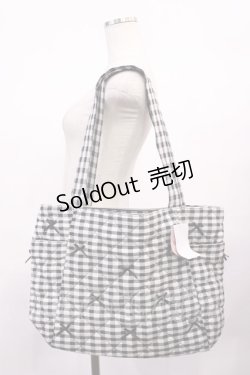 画像1: m petit by misako / AMリボンキルトCHKTT  ブラック H-26-02-15-1021-LO-BG-NS-ZH