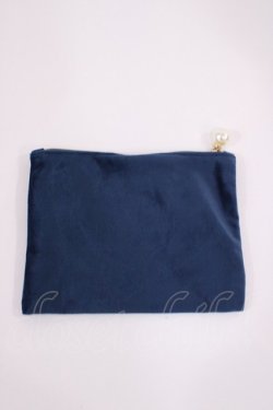 画像2: m petit by misako / AM*コウチャツキベロアポーチ（紅茶無し）  ネイビー H-26-02-15-1030-LO-ZA-NS-ZH