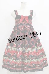 BABY,THE STARS SHINE BRIGHT / Strawberry Garden柄ジャンパースカートII Free ブラック H-26-02-15-005-BA-OP-NS-ZH