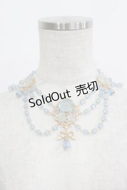 画像2: Chalmiere / ブリリアントローズネックレス  ブルー H-26-02-15-058-0-AC-NS-ZH