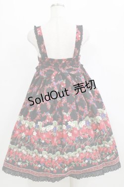 画像3: BABY,THE STARS SHINE BRIGHT / Strawberry Garden柄ジャンパースカートII Free ブラック H-26-02-15-005-BA-OP-NS-ZH