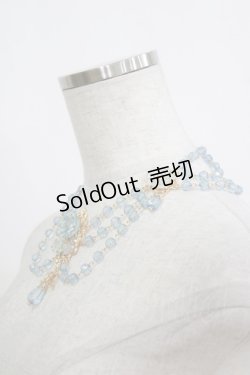 画像3: Chalmiere / ブリリアントローズネックレス  ブルー H-26-02-15-058-0-AC-NS-ZH