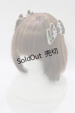 画像1: metamorphose / ハイカラ小町リボンクリップ  ブラック H-26-02-15-061-ME-AC-NS-ZH