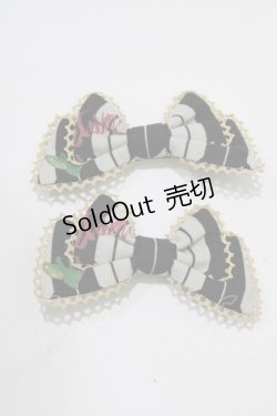 画像2: metamorphose / ハイカラ小町リボンクリップ  ブラック H-26-02-15-061-ME-AC-NS-ZH