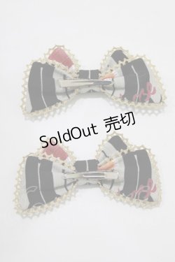 画像3: metamorphose / ハイカラ小町リボンクリップ  ブラック H-26-02-15-061-ME-AC-NS-ZH