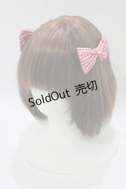 画像1: m petit by misako / AM2Pイチゴリボンクリップ  レッド H-26-02-15-063-0-AC-NS-ZH