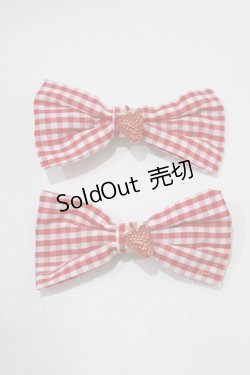 画像2: m petit by misako / AM2Pイチゴリボンクリップ  レッド H-26-02-15-063-0-AC-NS-ZH