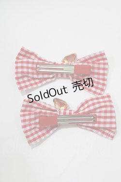 画像3: m petit by misako / AM2Pイチゴリボンクリップ  レッド H-26-02-15-063-0-AC-NS-ZH