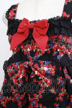 画像5: BABY,THE STARS SHINE BRIGHT / Strawberry Garden柄ジャンパースカートII Free ブラック H-26-02-15-005-BA-OP-NS-ZH