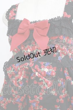 画像5: BABY,THE STARS SHINE BRIGHT / Strawberry Garden柄ジャンパースカートII Free ブラック H-26-02-15-005-BA-OP-NS-ZH