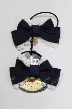 画像1: ALICE and the PIRATES / Annabelleリボンゴム  ネイビー H-26-02-15-066-PA-AC-NS-ZH