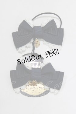 画像1: ALICE and the PIRATES / Annabelleリボンゴム  ネイビー H-26-02-15-066-PA-AC-NS-ZH