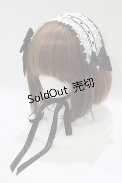 画像1: ALICE and the PIRATES / アミィヘッドドレス  ブラック/オフ白 H-26-02-15-067-PA-AC-NS-ZH