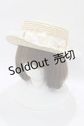Maria pipi / リボンストローハット  ナチュラル H-26-02-15-073-EL-AC-NS-ZH