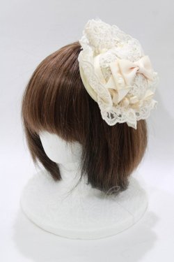 画像1: axes femme POETIQUE / レース×リボンヘッドドレス  生成り H-26-02-15-076-AX-AC-NS-ZH