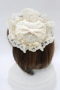 画像2: axes femme POETIQUE / レース×リボンヘッドドレス  生成り H-26-02-15-076-AX-AC-NS-ZH