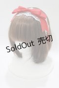 axes femme kawaii / レースリボンカチューシャ  レッド H-26-02-15-077-AX-AC-NS-ZH