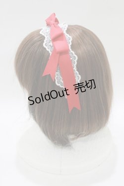 画像2: axes femme kawaii / レースリボンカチューシャ  レッド H-26-02-15-077-AX-AC-NS-ZH