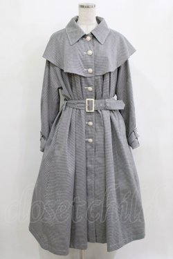 画像1: an another angelus / ヨークケープトレンチコート Free BLACK×WH H-26-02-15-009-CA-CO-NS-ZH