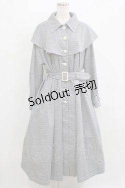 画像1: an another angelus / ヨークケープトレンチコート Free BLACK×WH H-26-02-15-009-CA-CO-NS-ZH