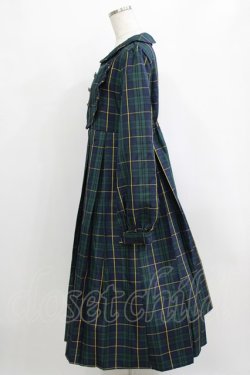 画像2: FLC / MINA*タータンチェックワンピース L グリーン H-26-02-15-012-LO-OP-NS-ZH